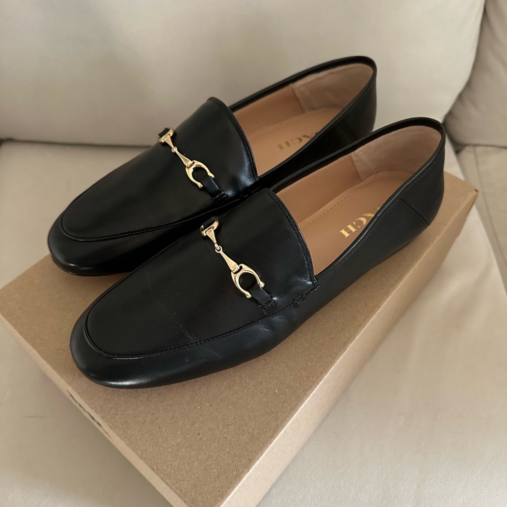 Coach Black Leather Loafers